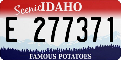 ID license plate E277371