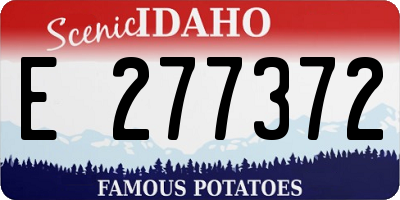 ID license plate E277372