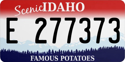 ID license plate E277373