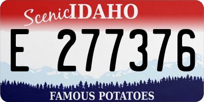 ID license plate E277376