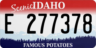 ID license plate E277378