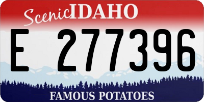 ID license plate E277396