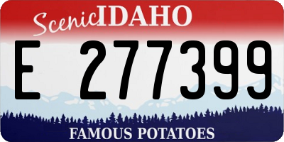 ID license plate E277399