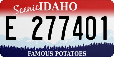 ID license plate E277401