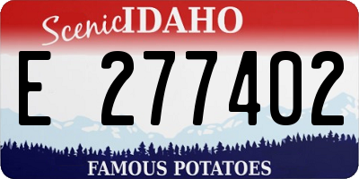 ID license plate E277402