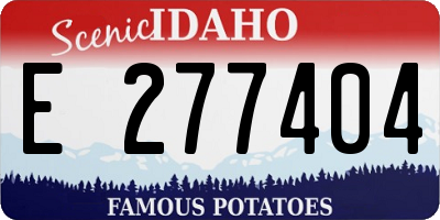 ID license plate E277404