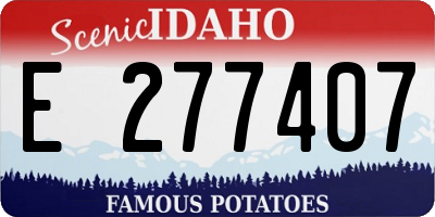 ID license plate E277407