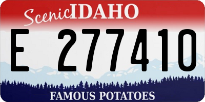ID license plate E277410