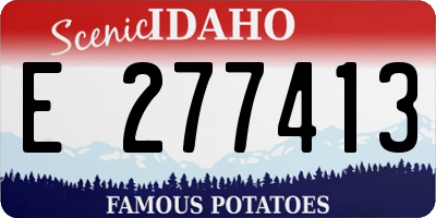 ID license plate E277413