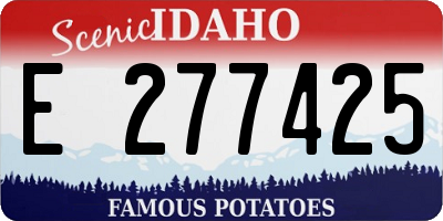 ID license plate E277425