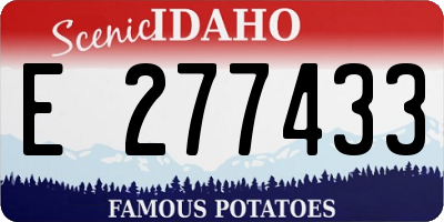 ID license plate E277433