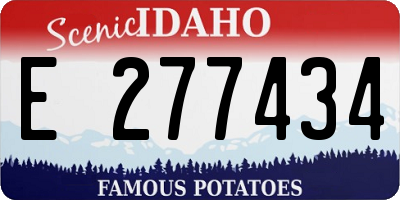 ID license plate E277434