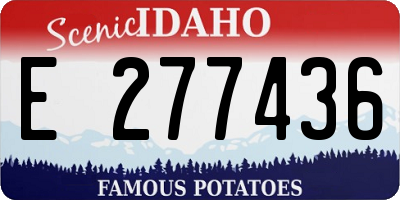ID license plate E277436