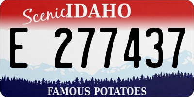 ID license plate E277437