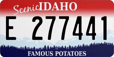 ID license plate E277441