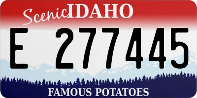 ID license plate E277445
