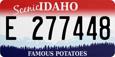 ID license plate E277448