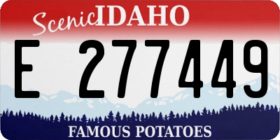ID license plate E277449