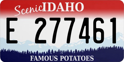 ID license plate E277461