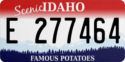 ID license plate E277464