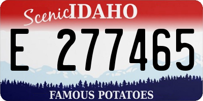 ID license plate E277465