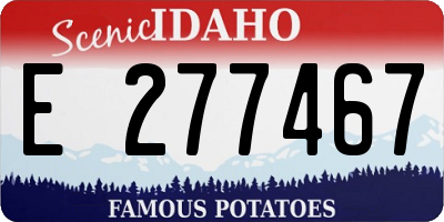 ID license plate E277467
