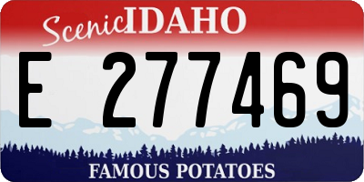 ID license plate E277469