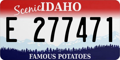 ID license plate E277471