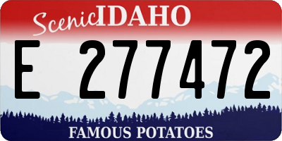 ID license plate E277472