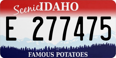 ID license plate E277475