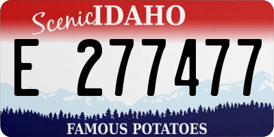 ID license plate E277477