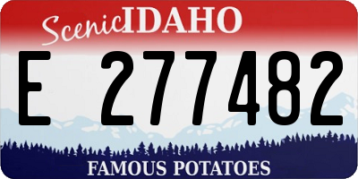 ID license plate E277482