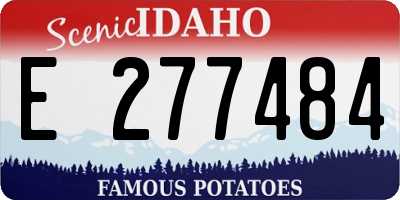ID license plate E277484