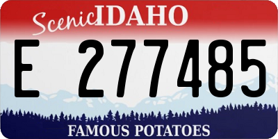 ID license plate E277485