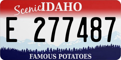 ID license plate E277487