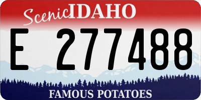 ID license plate E277488