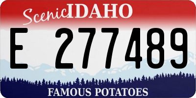ID license plate E277489