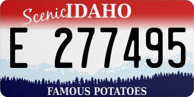 ID license plate E277495