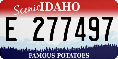ID license plate E277497