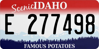 ID license plate E277498