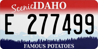 ID license plate E277499