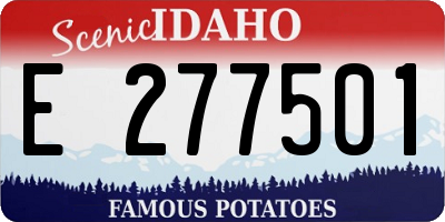 ID license plate E277501