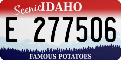 ID license plate E277506