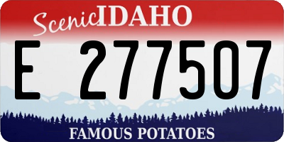 ID license plate E277507