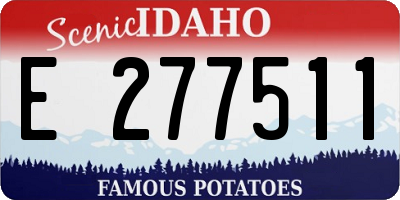 ID license plate E277511