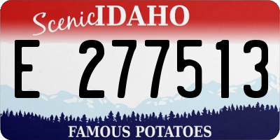 ID license plate E277513
