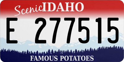 ID license plate E277515