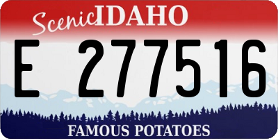 ID license plate E277516