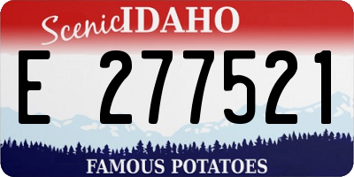 ID license plate E277521