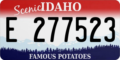 ID license plate E277523